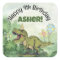 Cute Dinosaur Theme Kids Name Birthday Party