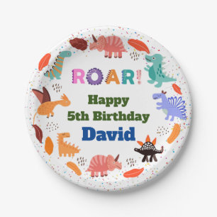 Cute Dinosaur themed birthday party tableware  Pap Paper Plate