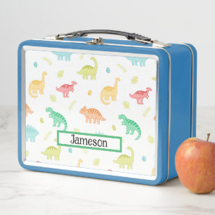 Cute Dinosaur-themed  Metal Lunch Box