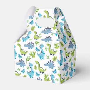 cute dinosaur tiled pattern party favour box