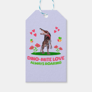 Cute Dinosaur Valentine for Kids Gift Tags