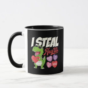 Cute Dinosaur Valentine Heart Thief Mug