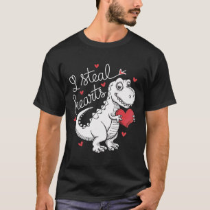 Cute Dinosaur Valentine I Steal Hearts For Men And T-Shirt