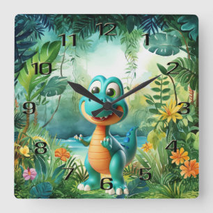 Cute Dinosaur Wall Clock