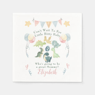 Cute Dinosaur Watercolor Baby Shower Napkin