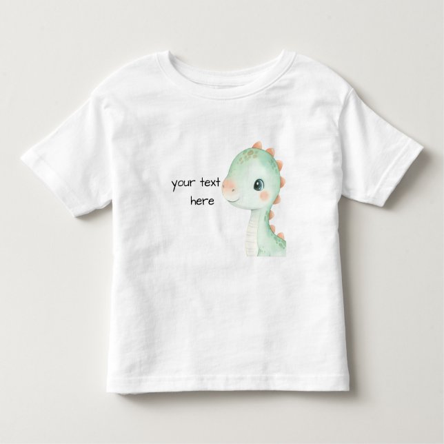  Cute Dinosaur Watercolor Personalized Baby Shirt (Front)