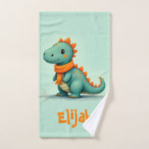 Cute Dinosaur Wearing an Orange Scarf