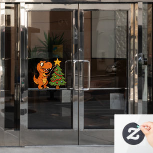 Cute dinosaur with Christmas tree