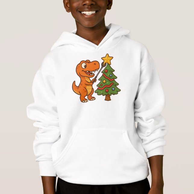 Cute dinosaur with Christmas tree (Front)