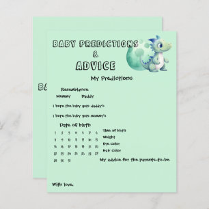 Cute Dinosaur with Its Egg Baby Shower Game Flyer