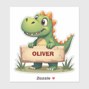 Cute Dinosaur with Name Sign Personalised