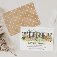 Cute Dinosaurs 3rd Birthday Young Wild and Three