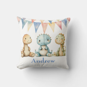 Cute Dinosaurs and Friends Boy Baby Shower Gift Cushion