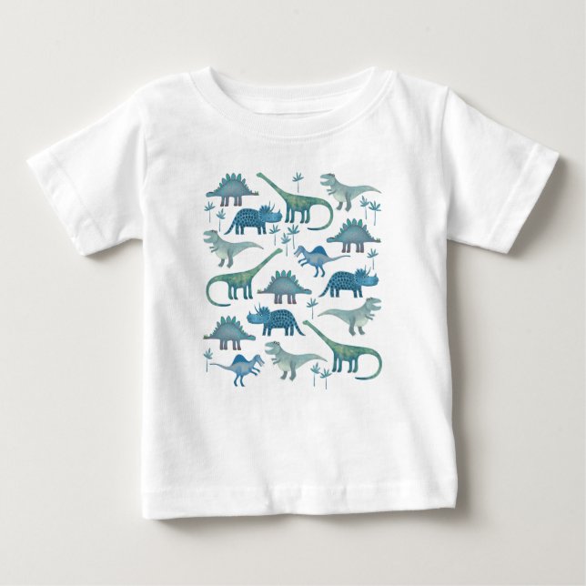 Cute Dinosaurs Baby T-Shirt (Front)