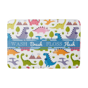 Cute Dinosaurs Bath Mat