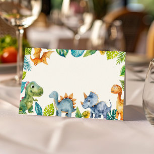 Cute Dinosaurs Birthday Place Card