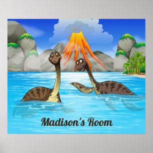 Cute Dinosaurs custom text poster