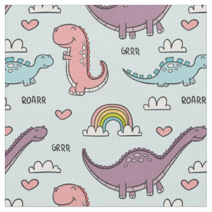Cute Dinosaurs Fabric