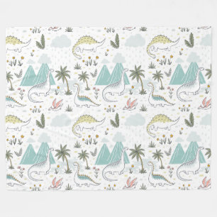 Cute Dinosaurs  Fleece Blanket