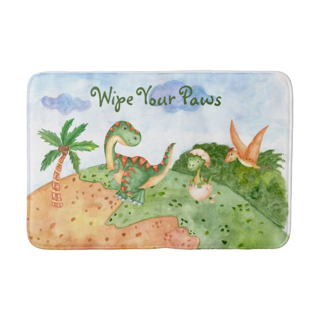 Cute Dinosaurs For Boys Bath Mat (Front)