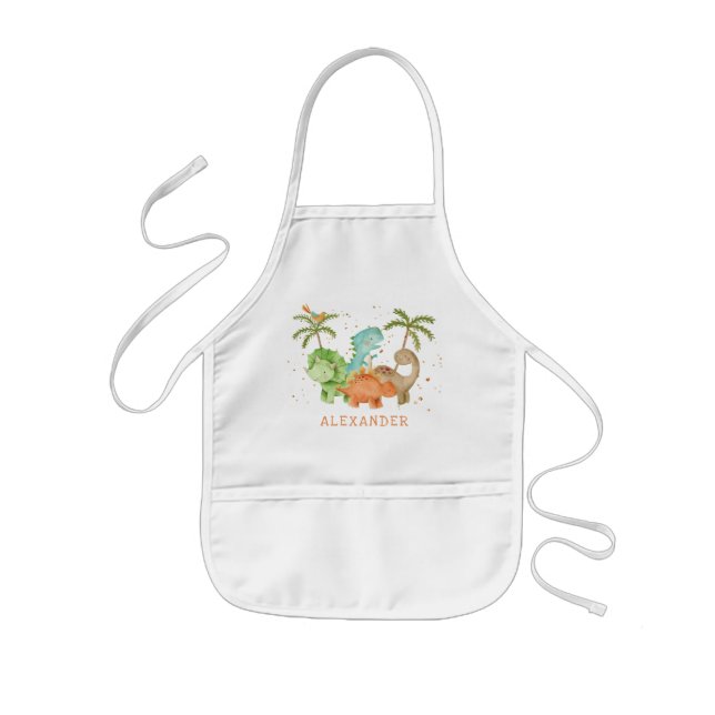 Cute Dinosaurs Jurassic  Kids Apron (Front)