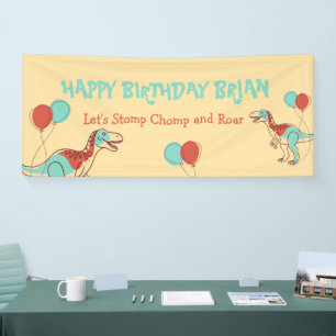Cute Dinosaurs kid's Birthday Banner