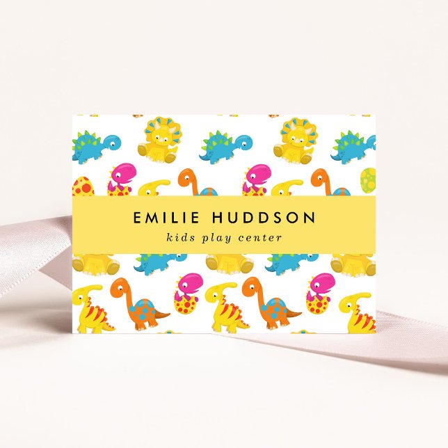 Cute Dinosaurs, Kids Play Centre, Activity Centre Business Card (Creator Uploaded)