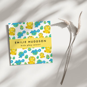 Cute Dinosaurs, Kids Play Centre, Activity Centre Square Business Card