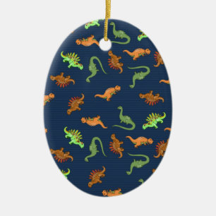 Cute Dinosaurs Pattern Ceramic Ornament