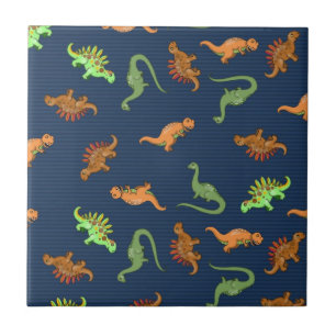 Cute Dinosaurs Pattern Ceramic Tile