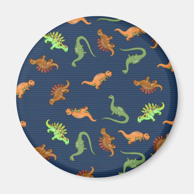 Cute Dinosaurs Pattern Magnet (Front)