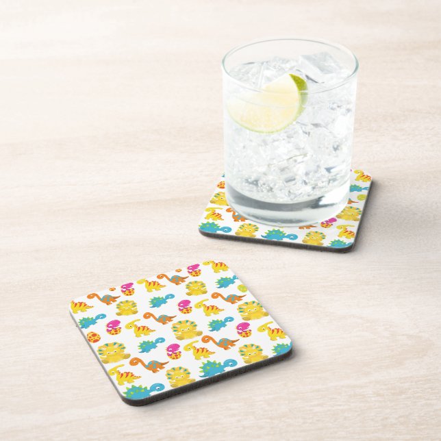 Cute Dinosaurs, Pattern Of Dinosaurs, Baby Dino Coaster (Right Side)