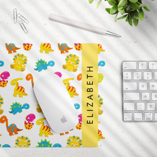 Cute Dinosaurs, Pattern Of Dinosaurs, Your Name Mouse Pad