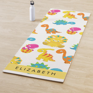 Cute Dinosaurs, Pattern Of Dinosaurs, Your Name Yoga Mat