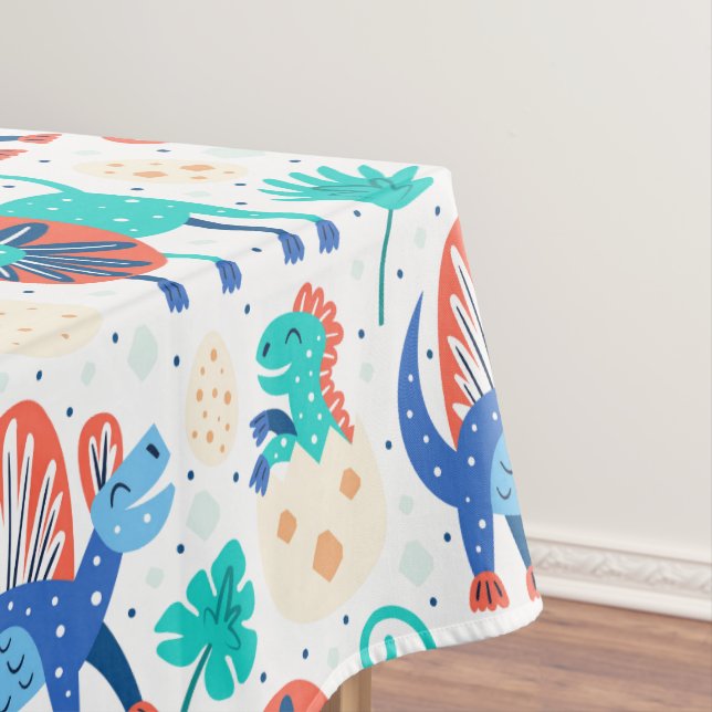 Cute Dinosaurs Pattern Tablecloth (In Situ)