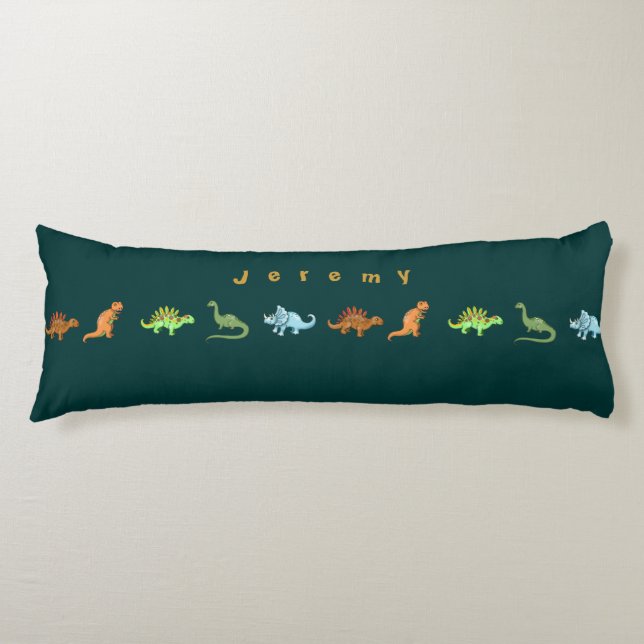 Cute Dinosaurs Personalised Pillow Add Your Name (Front)