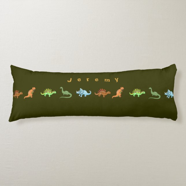 Cute Dinosaurs Personalised Pillow Add Your Name (Front)