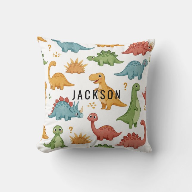 Cute Dinosaurs Pesonalized Cushion (Front)