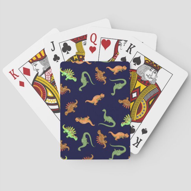 Cute Dinosaurs Playing Cards (Back)