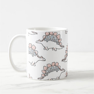 Cute dinosaurs seamless pattern coffee mug