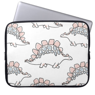 Cute dinosaurs seamless pattern laptop sleeve