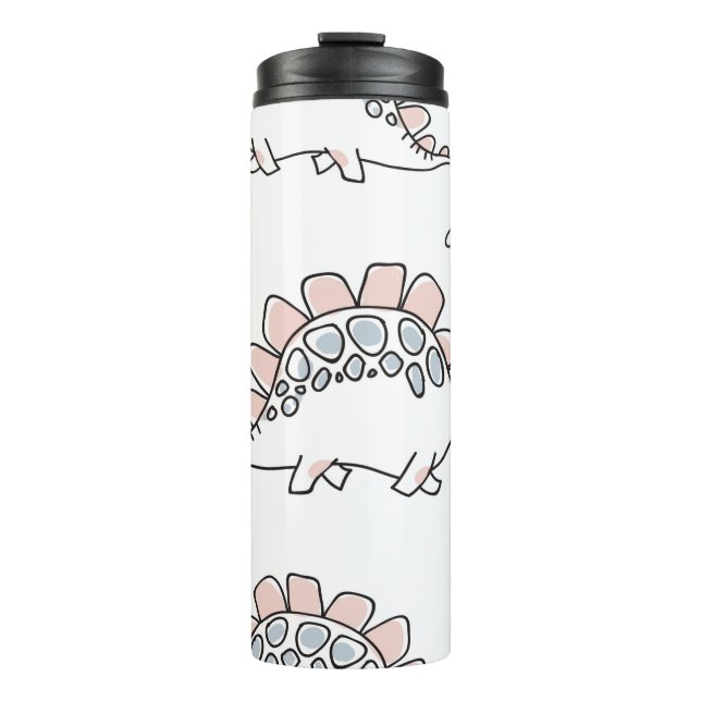 Cute dinosaurs seamless pattern thermal tumbler (Front)