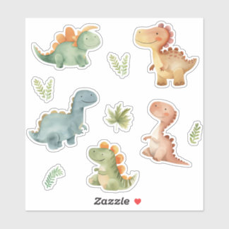 Cute Dinosaurs Sticker Set