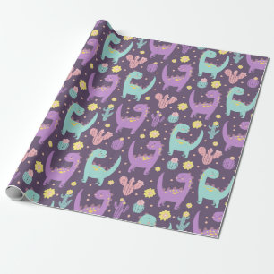 Cute Dinosaurs Wrapping Paper