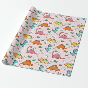 Cute Dinosaurs Wrapping Paper