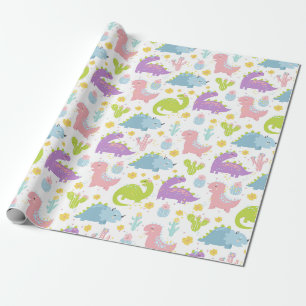 Cute Dinosaurs Wrapping Paper