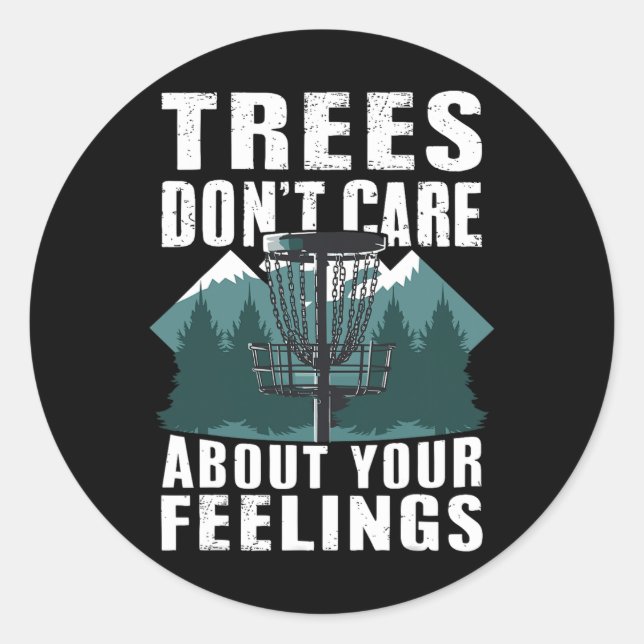 Cute Disc Golf Design Disc Golf Player  Classic Round Sticker (Front)