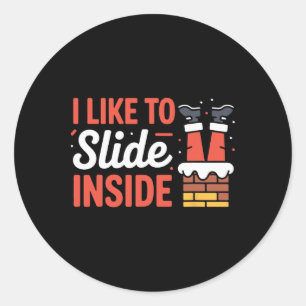 Cute Disc Golf Quote Slide Inside Chains Ultimate Classic Round Sticker