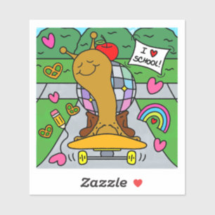 Cute Disco Snail Skateboards Back To School Vinyl