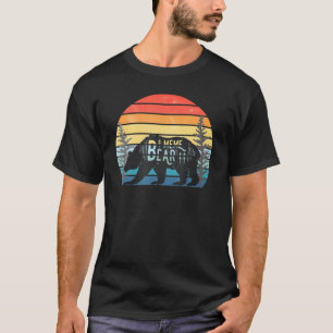 Cute Distressed Meme Bear Sunset T-Shirt